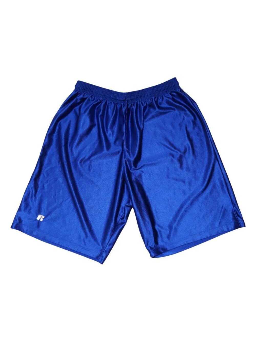 Russell Men’s Silky Shiny Dazzle Athletic Basketball Gym Shorts Royal Blue Large